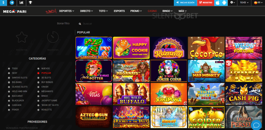 Juegos de MegaPari Casino