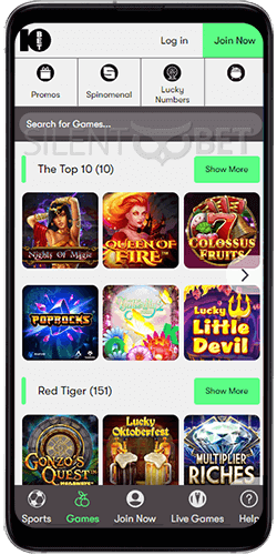 10bet South Africa Casino Games Android