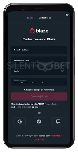 sign up blaze casino android