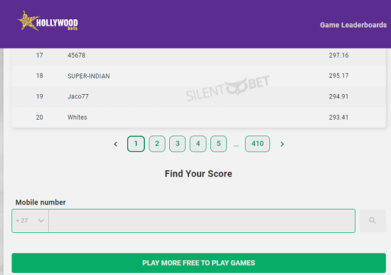 hollywoodbets predict and win game leaderboards