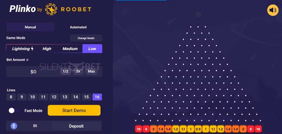 roobet Plinko demo