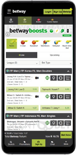 betway mobile sports for south african bettors