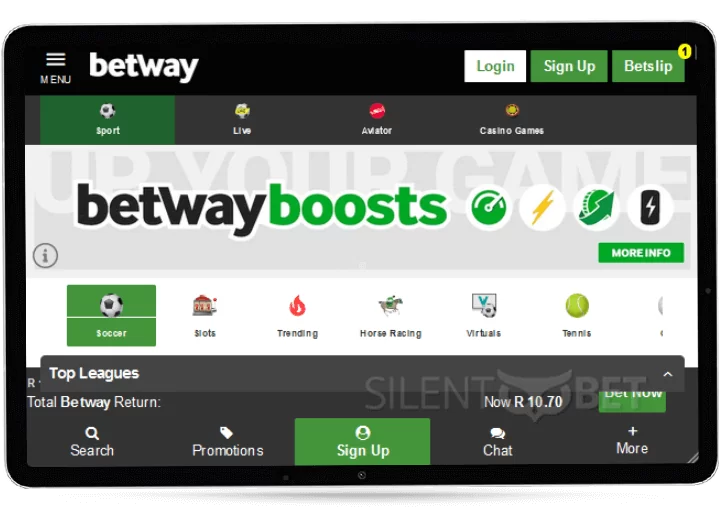 betway sa mobile version tablet