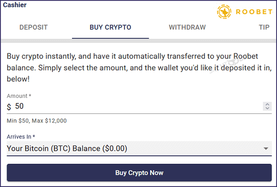 roobet crypto deposits