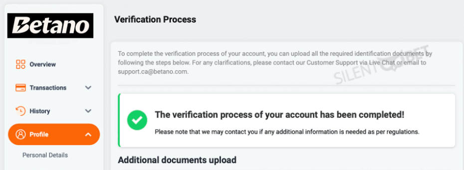 betano success verification
