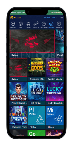 mozzart casino instant games ios app