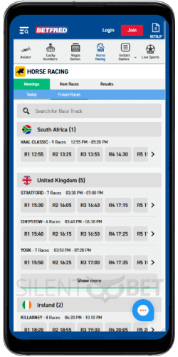 betfred mobile horse racing