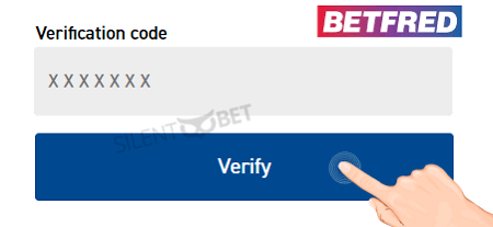 betfred sms verification code