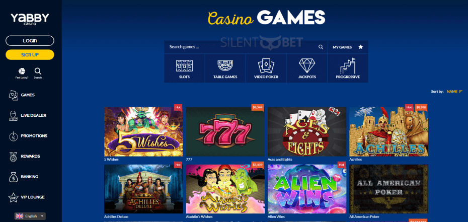 Yabby Casino Games