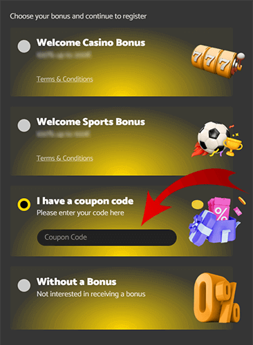 PalmSlots Bonus Code Field