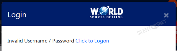 world sports betting wrong login