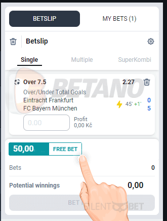 betano free bet example