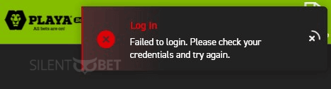 playabets log in failed