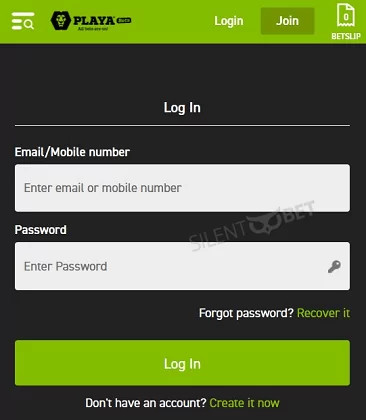 how to login playabets account