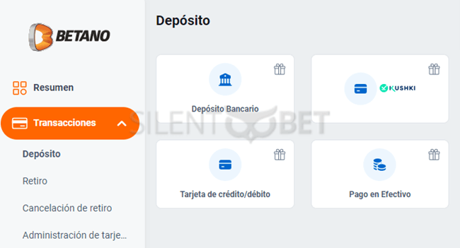 betano métodos de depósito