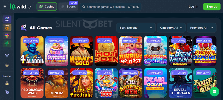 Wild.io Casino Games