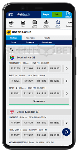 boylesports mobile app horse racing