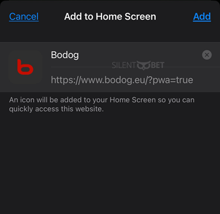 bodog app iphone home screen