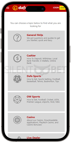 dafabet mobile app faq