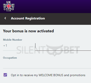 uk casino club bonus code enter