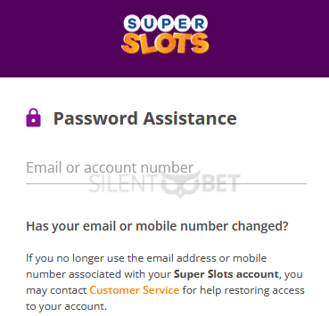 super slots forgotten password