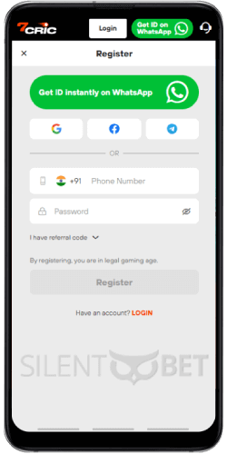 7cric mobile registration