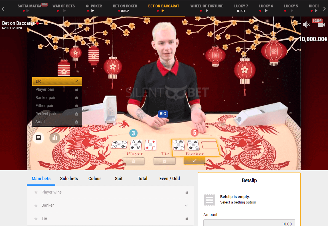 bet on baccarat by betgames