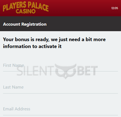 players palace casino bonus code enter