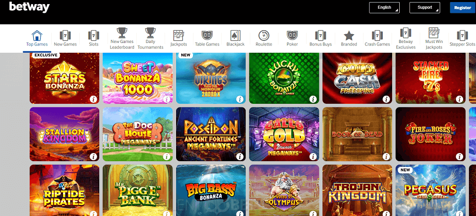 betway casino games