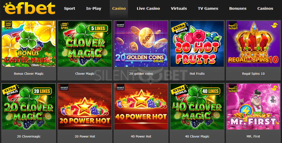 efbet casino games