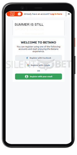 betano mobile app register