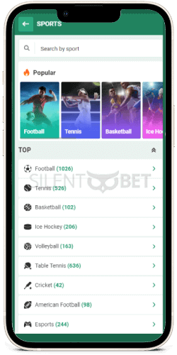 BetWinner iOS app sports