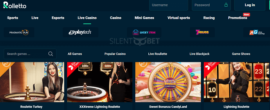 rolletto live casino