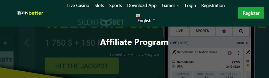 spinbetter affiliate program summary