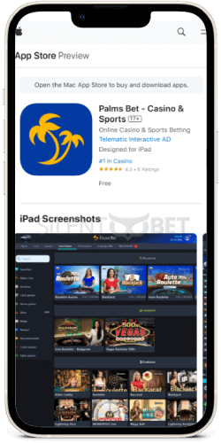Palms Bet iOS приложение